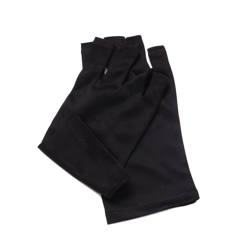 Guantes a prueba de rayos UV para el salón de uñas Lámpara para hornear UV aislamiento térmico protección solar antideslizantes transpirables fototerapia fuga de uñas guantes de dedo