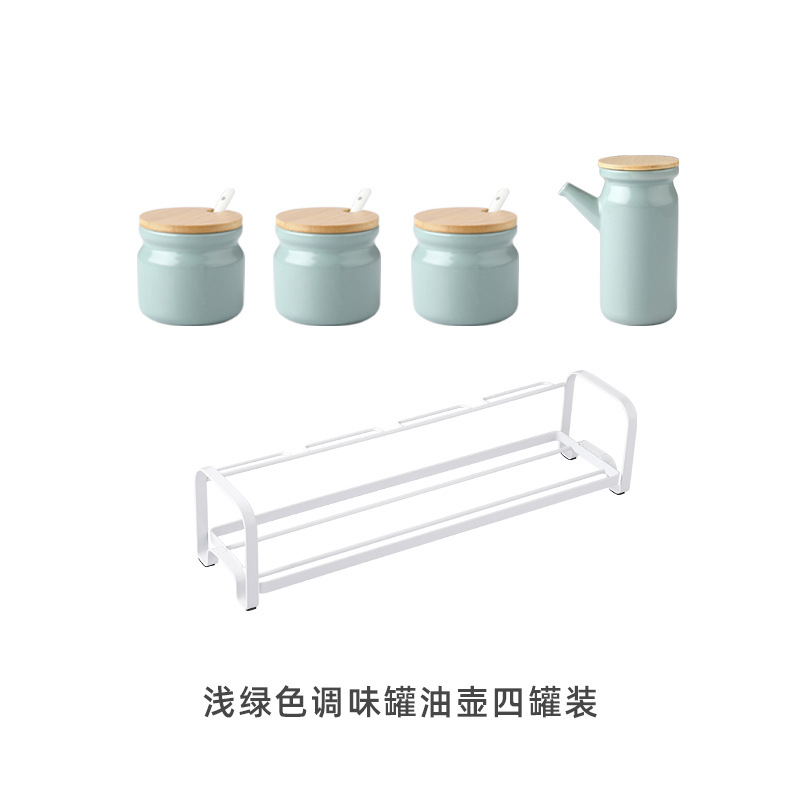 Creativo nórdico cocina condimento tarro hogar cerámica condimento caja traje de almacenamiento de cerámica aceite botella condimento tarro traje