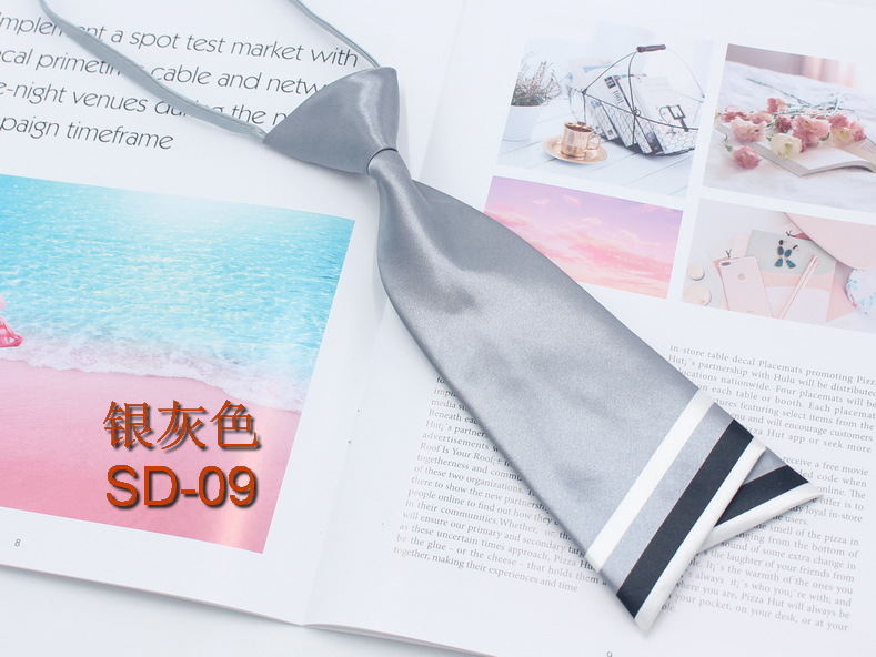 Pajarita de doble cuchillo de estilo coreano para mujer, arco de doble capa a juego con el color de la cara de seda, pajarita uniforme JK de estilo universitario al por mayor de fábrica