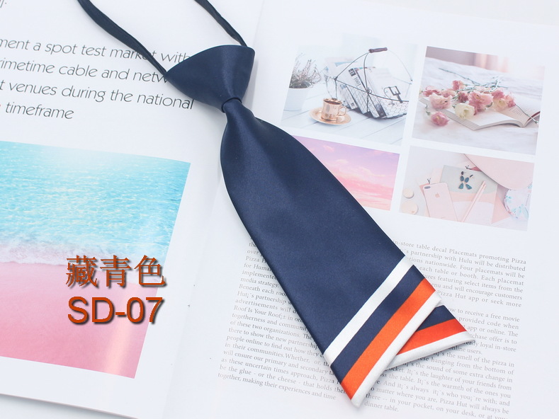 Pajarita de doble cuchillo de estilo coreano para mujer, arco de doble capa a juego con el color de la cara de seda, pajarita uniforme JK de estilo universitario al por mayor de fábrica