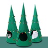 Factory directly sells felt Christmas tree Cat's nest semi -closed tents to fold the four seasons universal pet nest