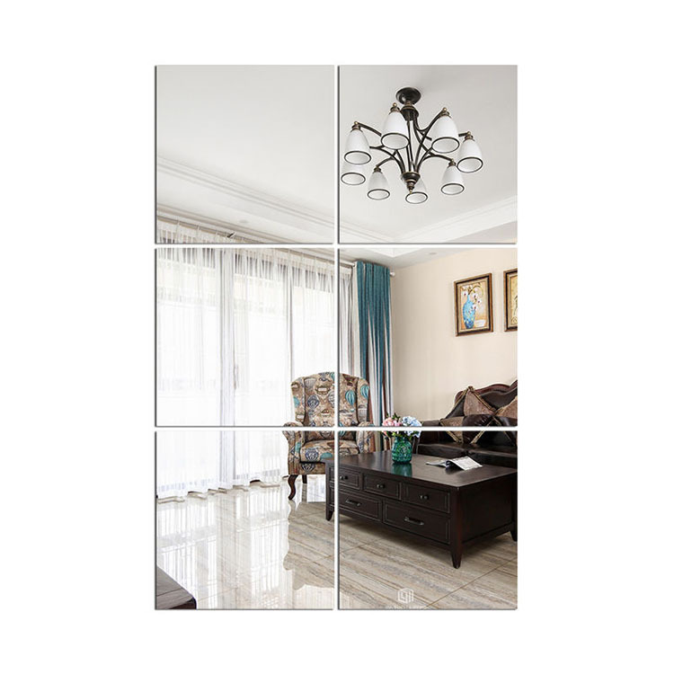 Directo de fábrica de acrílico espejo etiqueta de la pared estudiante dormitorio baño lente suave espejo autoadhesivo espejo cosmético