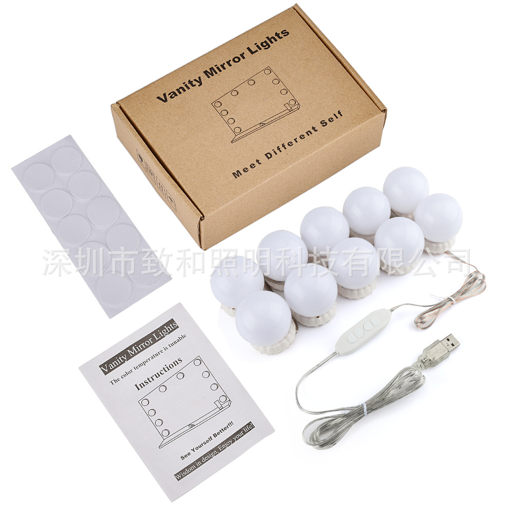 LED front headlights for mirror