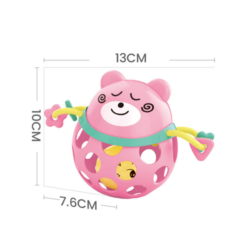 Bebé sonajero juguete 0-3-6-12month bebé Yi Zhi mano Bola de juguete animal suave mordedor de goma sonajero