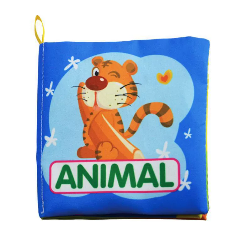 Three dimensional cloth book, digital cognitive ecological toy, early education, English