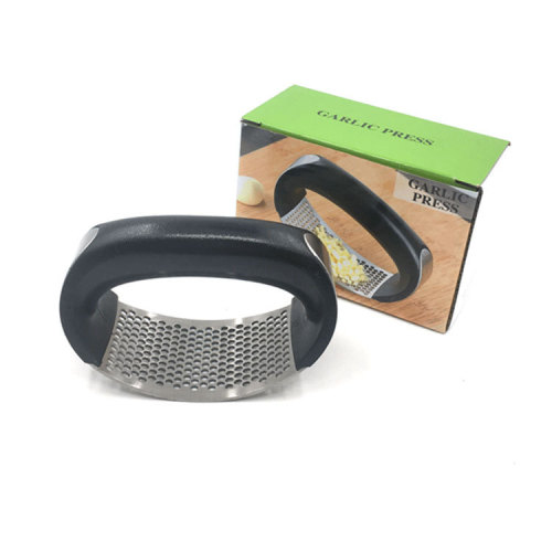 Cross-border new ring garlic press wholesale stainless steel manual garlic press set household kitchen gadgets