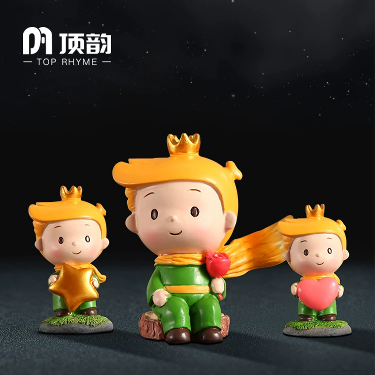 Prince cute handmade ornaments Valentine's Day cute desktop home cake DIY resin small ornaments crafts