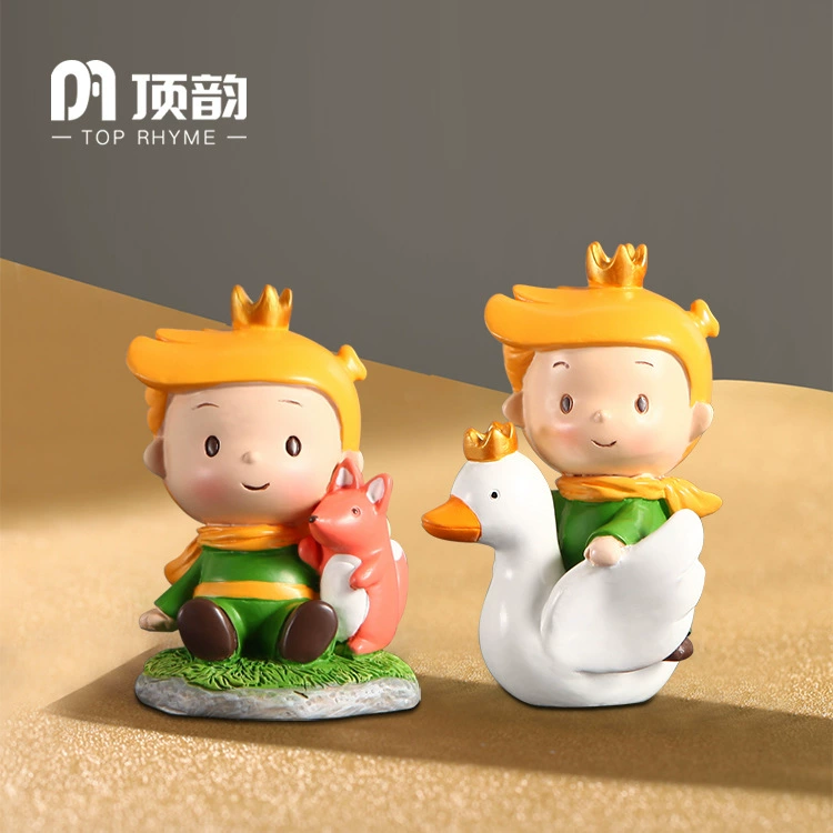 Prince cute handmade ornaments Valentine's Day cute desktop home cake DIY resin small ornaments crafts