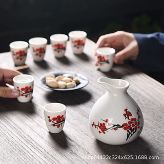 创意陶瓷酒具套装一壶八杯白酒分酒器烈酒小酒杯可 定 制LOGO