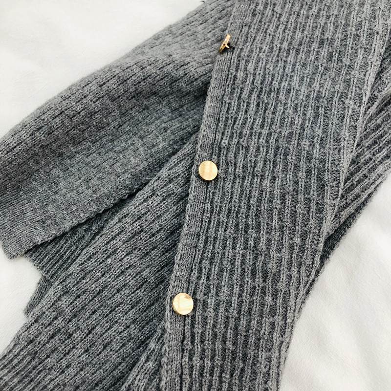 Estilo coreano felpa nueva capa de chal de punto con hebilla bufanda a cuadros de lana Para Mujer Todo fósforo cálido tejido liso