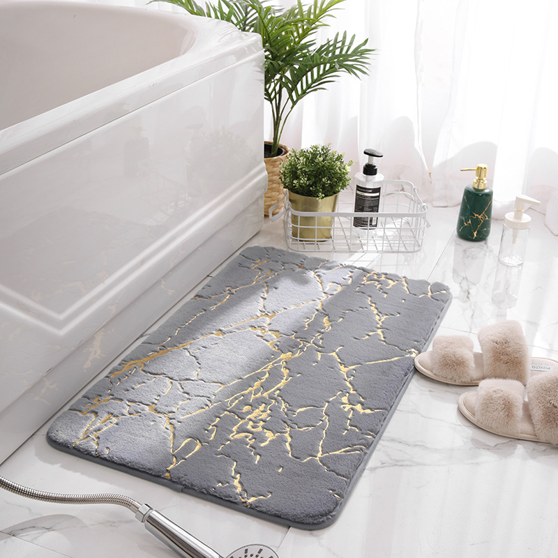 Baño antideslizante alfombra imitación de piel de conejo dormitorio alfombra de escalada engrosada sala de estar mesita de noche alfombra de baño alfombra de piso absorbente