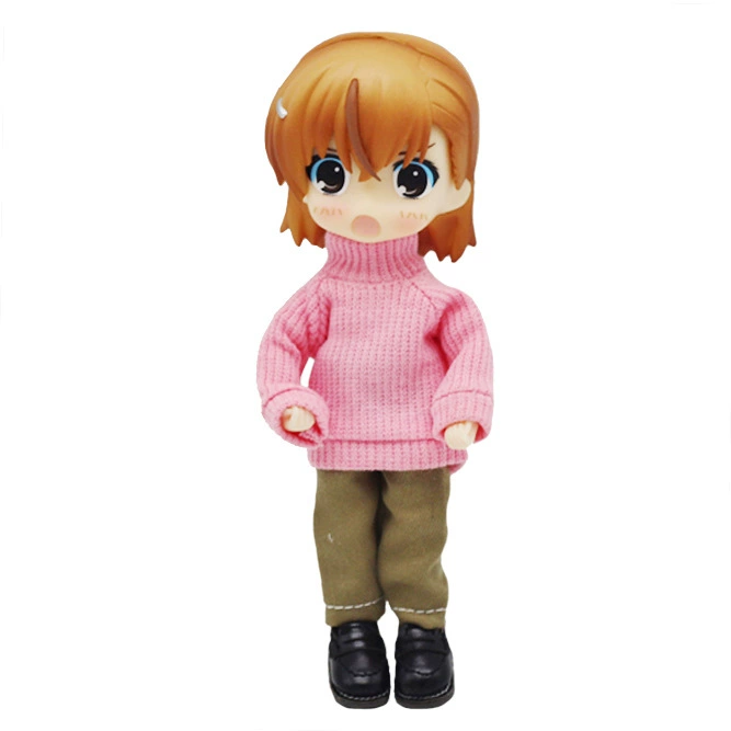 Одежда для кукол OB11, версия Q детской одежды, 12 очков, одежда для кукол BJD, свитер с высоким воротом, вязаная свинка Молли