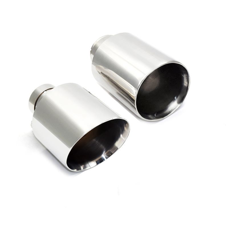 Applicable to various models of car tail throat modification exhaust pipe stainless steel welding edge bevel flat mouth muffler large diameter