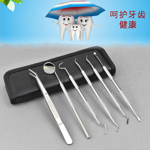 Dental Equipment Department Materials Tools Probe Oral Mirror Care Instruments Stainless Steel Dental Tools 6-piece Set Y