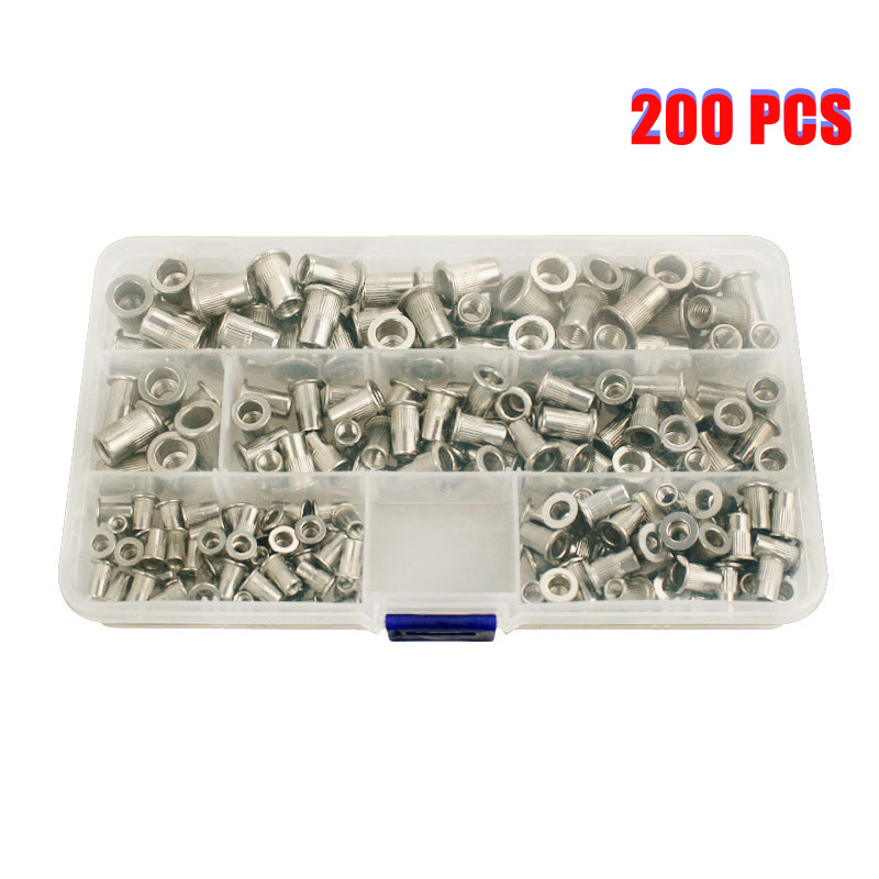 Fábrica exclusivamente para caja 200 unids Acero inoxidable remache tuerca avellanada vertical remache tuerca M3M4M4M5M6