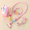 Cute silica gel children's watch, bracelet, necklace, hairgrip, ring, set