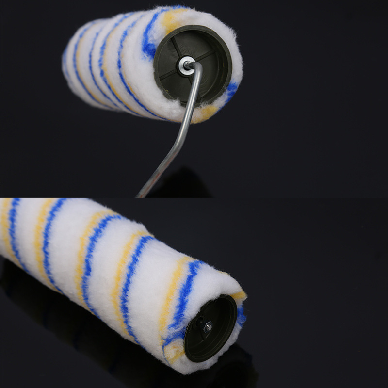 Cepillo de rodillo de cerdas suaves Rodillo de cerdas largas Cepillo de rodillo de pintura de látex Rodillo de pintura Cepillo de rodillo de ángulo no muerto de 9 pulgadas