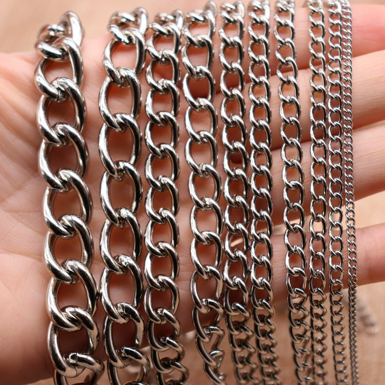 Металлическая подвесная цепь из нержавеющей стали, витая цепь, железная цепь для световых коробов, парковочных знаков, рекламных плакатов, подвесных табличек.