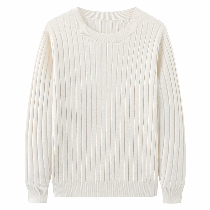 Высокий эластичный Полосатый пуловер с круглым вырезом мужской свитер с длинными рукавами свитер приталенный осенне-зимний утолщенный Молодежный нижний свитер-рубашка