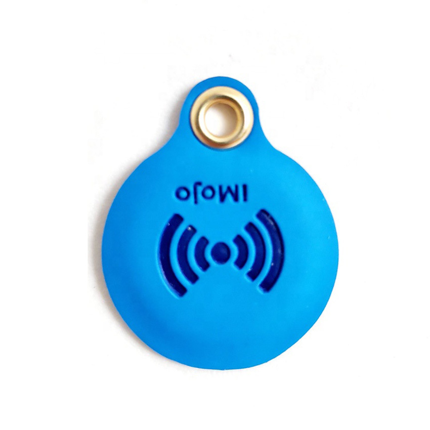 供应用于门禁管理系统的新到货款可压印凹凸LOGO的NFC皮革钥匙扣