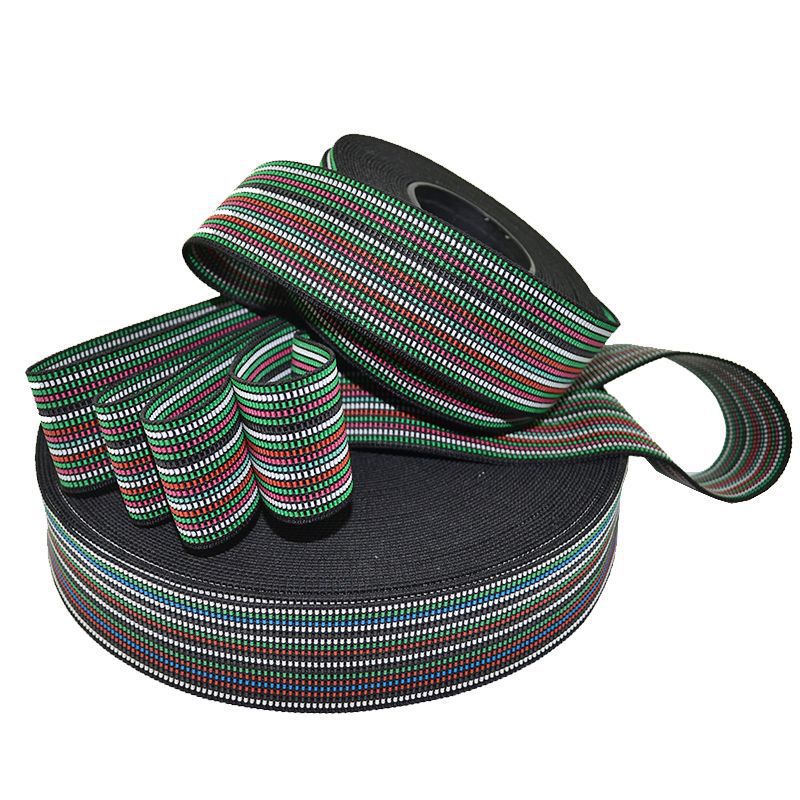 厂家批发 3.9cm沙发松用松紧蹦床高弹力织带加厚沙发座筋织带