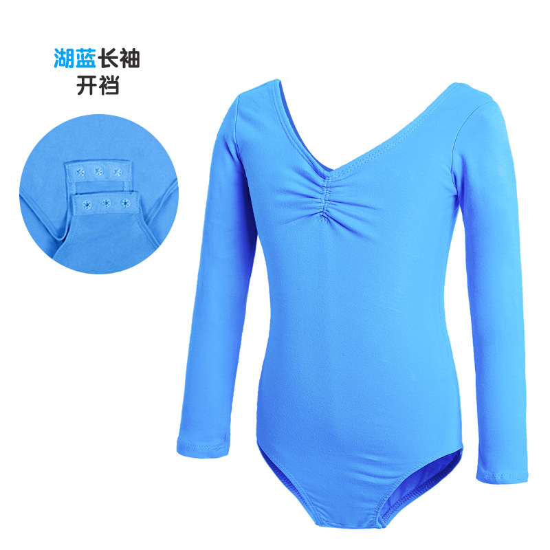 Trajes de baile para niños Trajes de entrenamiento para niñas de verano Trajes de ballet de manga corta Trajes de baile de una pieza para exámenes de danza china