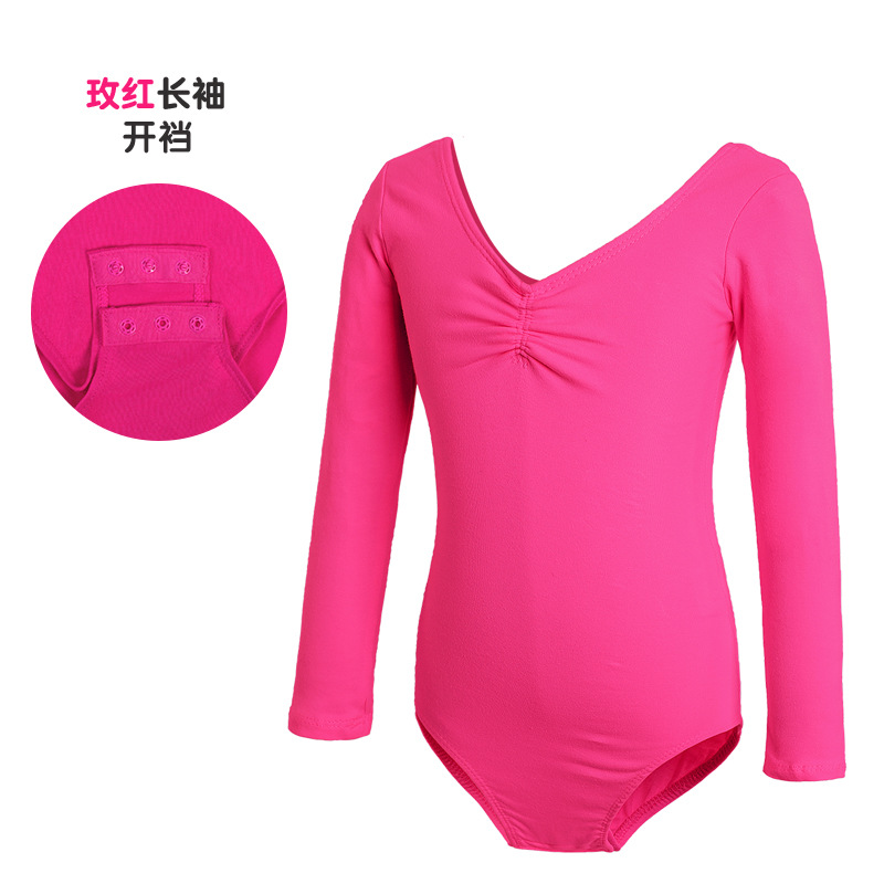 Trajes de baile para niños Trajes de entrenamiento para niñas de verano Trajes de ballet de manga corta Trajes de baile de una pieza para exámenes de danza china