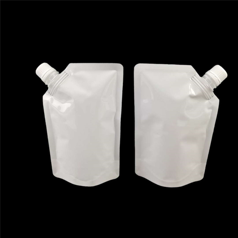 350ml milky white spot self-supporting suction mouth bag hand detergent detergent alcohol mask powder oblique mouth stand bag