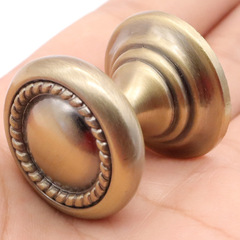 祝髮實心抽屜小單孔拉手金色電鍍拉絲歐式珍珠黑櫃門把手蘑菇圓型