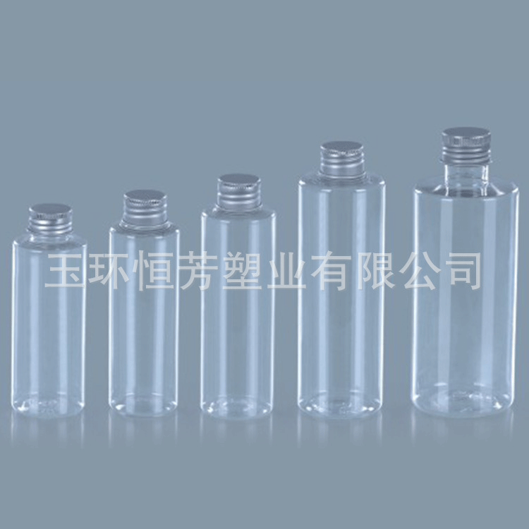厂家批发PVC瓶子铝盖 直筒饮料瓶  沐浴液 护发素 润肤露PVC瓶子