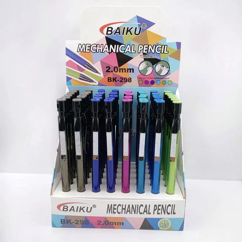 百酷BK298-C自动铅笔2.0mm活动铅笔学生用品按动出芯铅笔文具批发