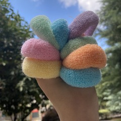 メーカー直販韓国版かわいい甘いアイスクリーム色の小さい髪飾り紐の美人がポニーテールをしています。