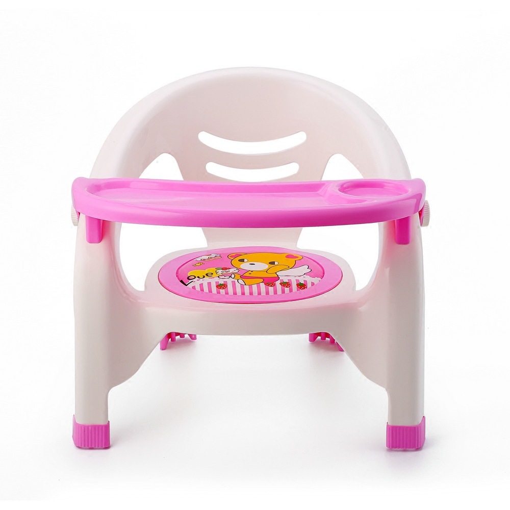 Factory children's dining chair cartoon with plate baby calling chair plastic calling chair dining plate removable stool