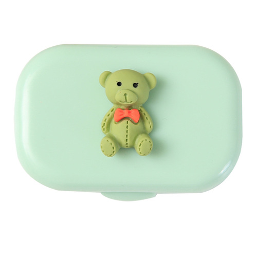 New ins Macaron Contact Lens Box Cartoon Portable Myopia Contact Lens Care Box Girls Color Contact Lens Box
