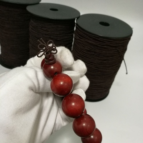 Factory direct sale 0.8-1.5mm brown core elastic cord handmade Bodhi beads cord large roll
