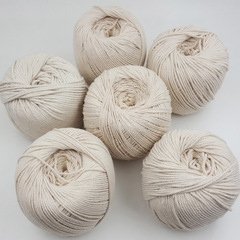 Wholesale three-strand cotton rope for hanging tapestries, weaving tags, and wrapping zongzi, white cotton rope 1.5mm-5mm