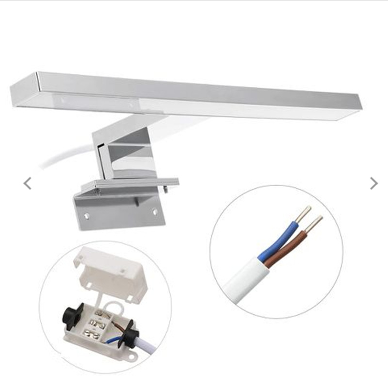Luz frontal para espejo con tira de aluminio a presión, impermeable, antivaho, para baño, tocador, gabinete de espejo, luz de maquillaje.