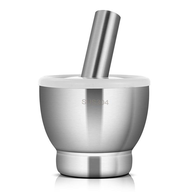 304 de acero inoxidable ajo amoladora manual de ajo amoladora hogar cocina ajo amoladora frasco de mortero