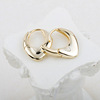 Demi-season glossy brand Scandinavian earrings, silver 925 sample, Nordic style, simple and elegant design, European style