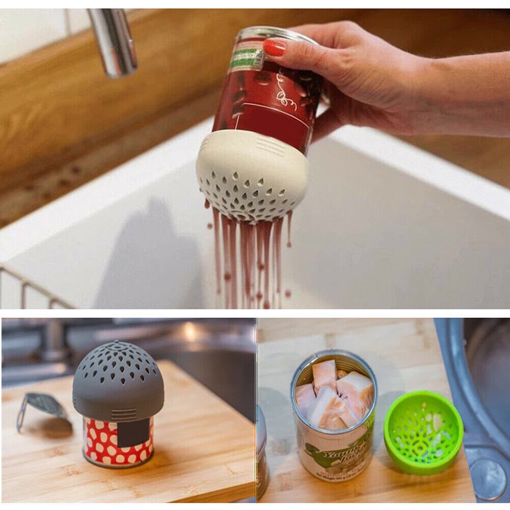 Cross-border Creative Silicone Canned Drain Multi-function Funnel Filter Kitchen Gadgets