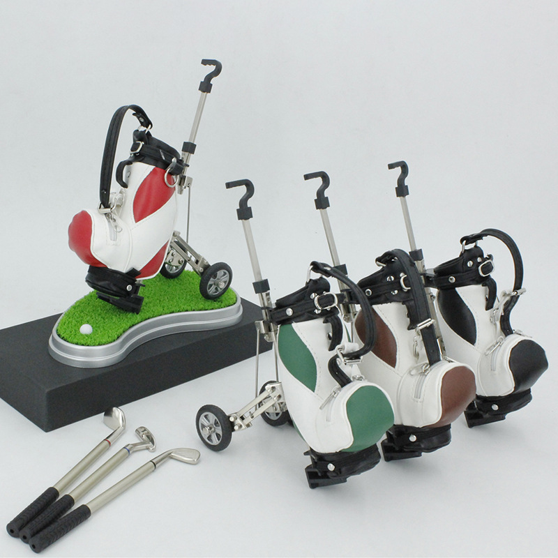 Venta caliente transfronteriza de simulación de regalo de golf carrito de golf de escritorio móvil fábrica de juguetes al por mayor