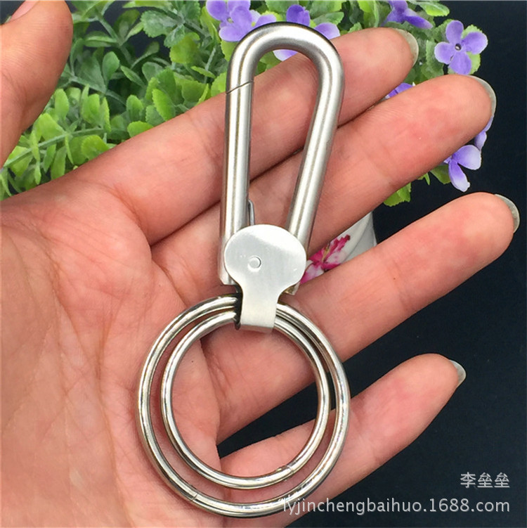 Special offer handmade stainless steel key chain men's creative waist hanging metal key chain Quick hanging buckle car key chain