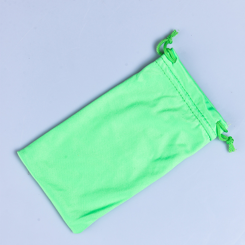 Colorful Polyester Eyeglass Cloth Bag, Storage Bag for Myopia Glasses, Drawstring Double-Ended Fabric Eyeglass Pouch