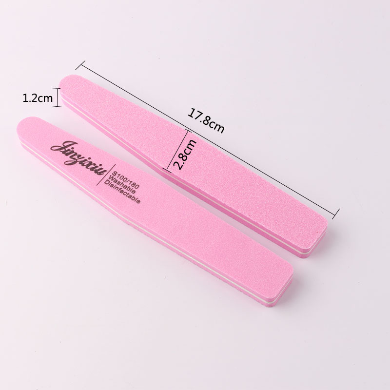 Suministro exclusivo transfronterizo de tiras de esponja para uñas con forma de diamante, limas de uñas lavables de doble cara y juego de herramientas para pulir, hecho a mano.