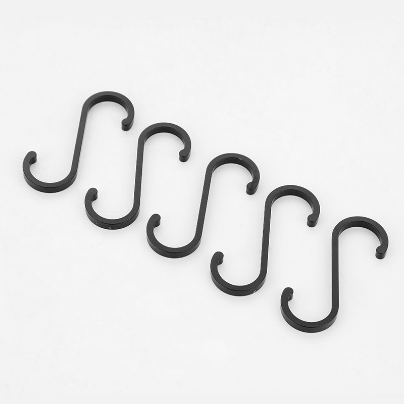 Black S-Hook Space Aluminum Hook Hanger S-Hook Kitchen J-Hook S-Hook Hook Door Rear Clothes Hook
