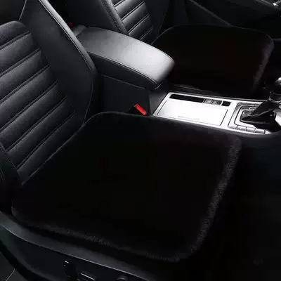 Car Seat Cushion Set, Plush and Thickened, Non-Slip, Three-Piece Set for the Entire Car, Plush and Thickened, Non-Slip, Three-Piece Set from the Manufacturer (Universal seat cover) - black-front-seat-monolithic