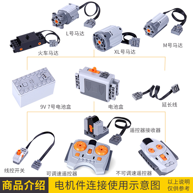 Compatible con Lego 8883 bloques de construcción de juguete motor mecánico grupo 8881 montaje de piezas de tecnología PF