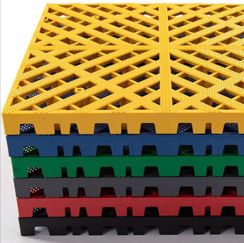 Car washing grille car washing room workshop floor non-slip drainage grid ditching-free slotting plastic splicing grille board