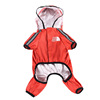 Pet hooded transparent four -foot raincoat small and medium -sized dog clothing dog supplies source factory supports a generation