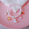 Children's bracelet from pearl for princess with beads, cartoon accessory, toy
